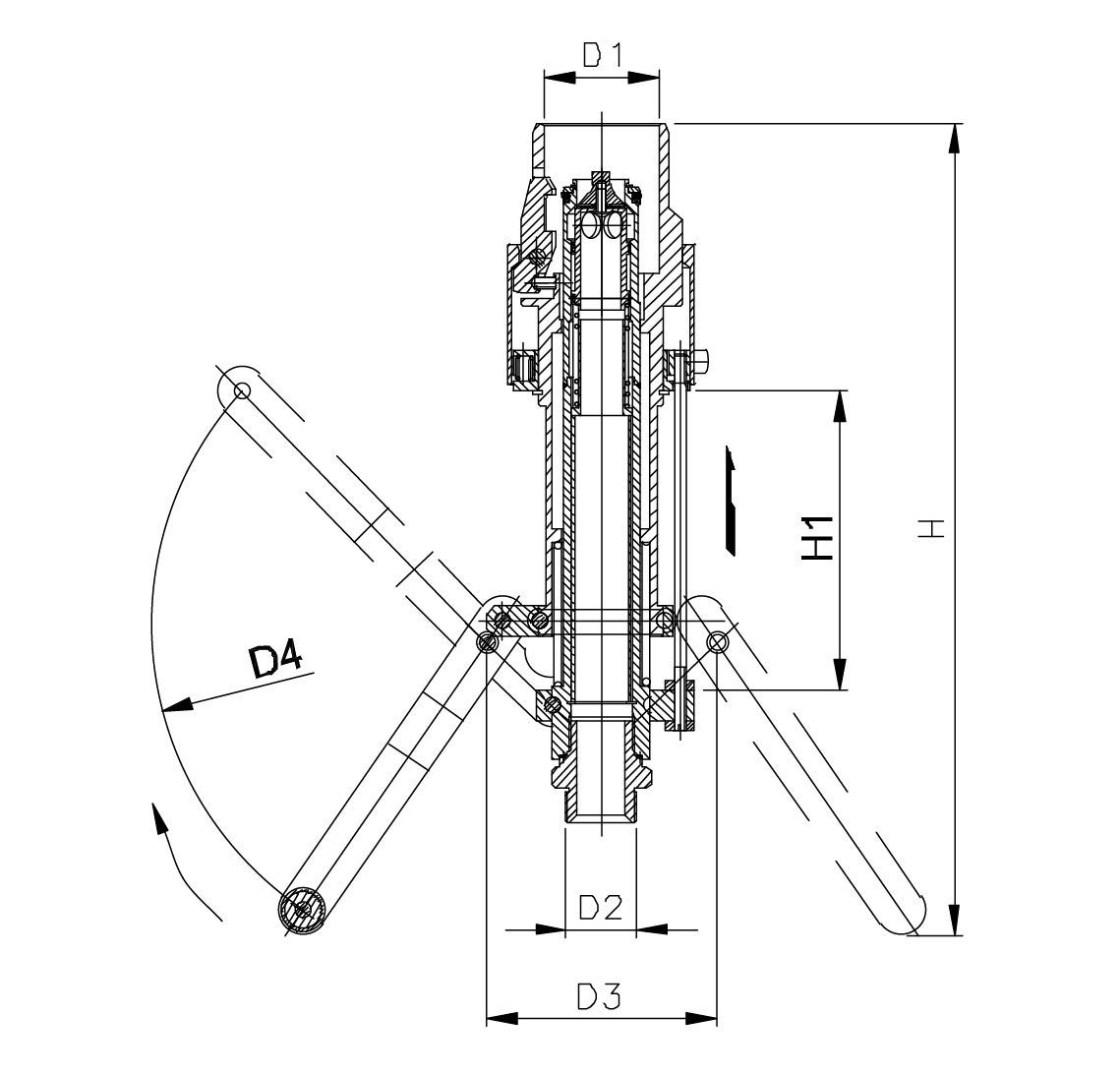 Buse de distributeur de Station de remplissage de gaz de ravitaillement de GNL LN2 de DCJ-25A 4MPa 