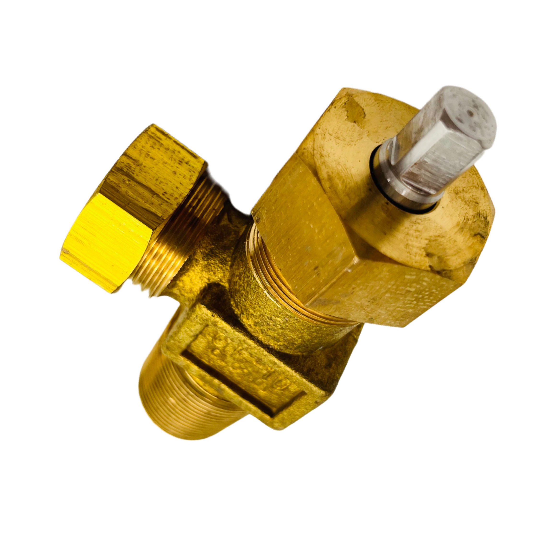 Valve de cylindre de chlore en laiton QF-10, avec tige et axe SS304