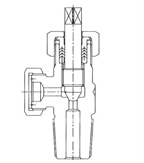 Valve de cylindre de chlore en laiton QF-10, avec tige et axe SS304