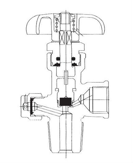 Valve de cylindre d'oxygène O2 en laiton de type clapet QF-6